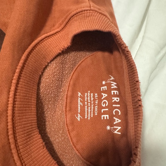 American Eagle Burnt Orange Skeleton Sweatshirt - Picture 3 of 3